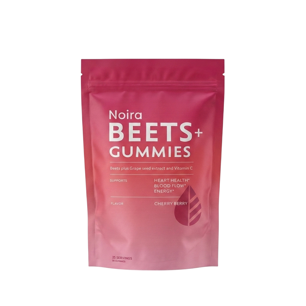 Noira Beet Root Gummies Powered by grape seed extract for heart, blood flow & energy
