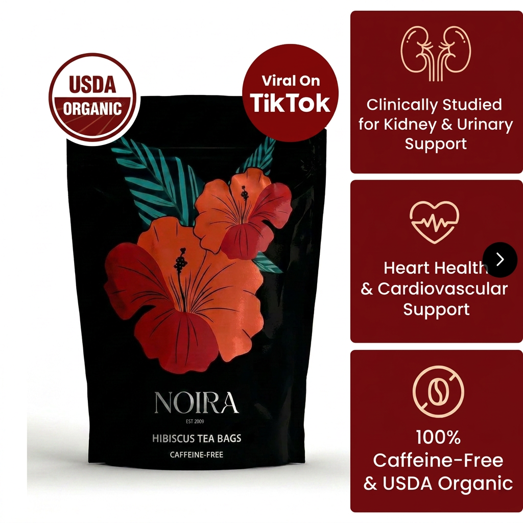 Noira Hibiscus Tea - Lower Your Blood Pressure Naturally, Backed by 100+ Clinical Studies