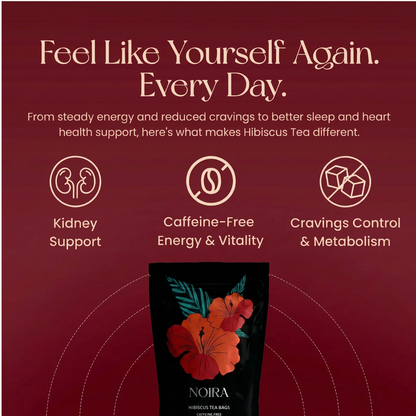 Noira Hibiscus Tea - Lower Your Blood Pressure Naturally, Backed by 100+ Clinical Studies