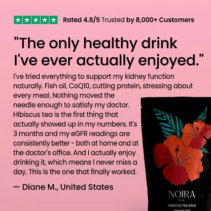 Noira Hibiscus Tea - Lower Your Blood Pressure Naturally, Backed by 100+ Clinical Studies