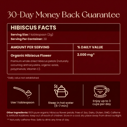 Noira Hibiscus Tea - Lower Your Blood Pressure Naturally, Backed by 100+ Clinical Studies
