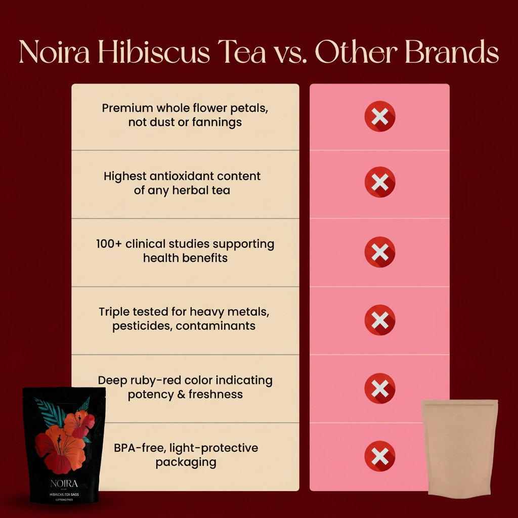 Noira Hibiscus Tea - Lower Your Blood Pressure Naturally, Backed by 100+ Clinical Studies